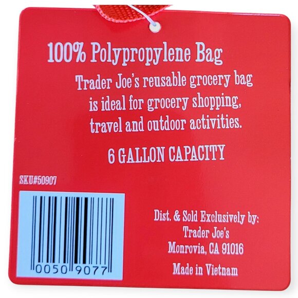 Trader Joe's Wisconsin **Reusable Grocery** Tote 6-Gallon NWT - Picture 5 of 8